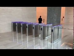 Pintu Putar Lengan Jatuh Luar Ruangan / Dalam Ruangan Motor BLDC Dengan Pembaca Kartu Pengenal Sidik Jari