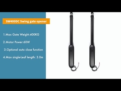 SW400DC 24V Swing Gate Operator Berat Gerbang Tunggal / Ganda 400KG Per Daun Dengan Baterai Cadangan