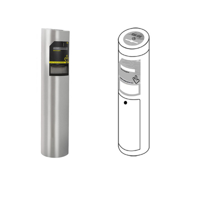 304 Stainless Steel Drop Card Collector Wire Drawing Cylinder Untuk Sistem Manajemen Pengunjung