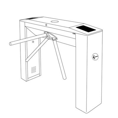 Smart Lock Pejalan Kaki Tingkat Ganda Tiga Lengan Pintu Putar IP 54 Kontrol Akses