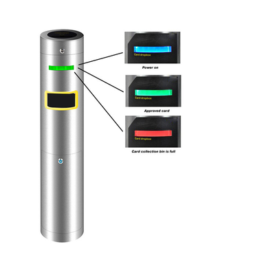 219mm Diameter Access Control Turnstile Kolektor Kartu Indikator Lampu LED Tiga Warna