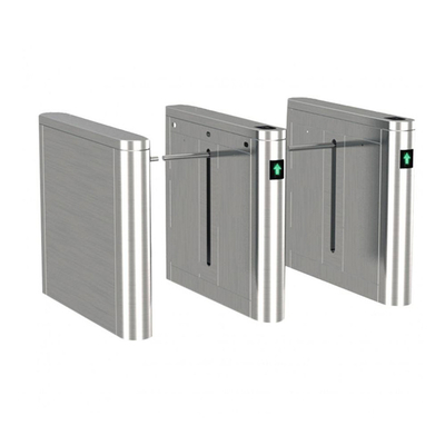 Outdoor / Indoor Drop Arm Turnstile Motor BLDC Dengan Pengenalan Sidik Jari Pembaca Kartu