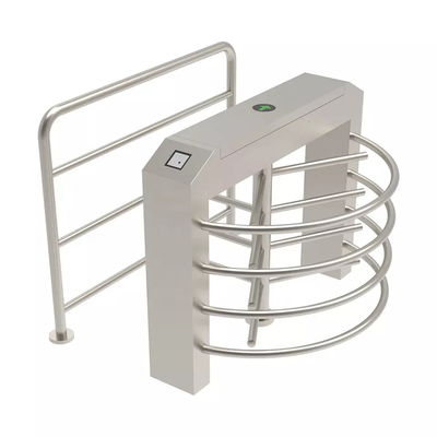 SS304 Outdoor Half Height Turnstile Security QR Code Scanner Pintu Masuk Pintu Masuk