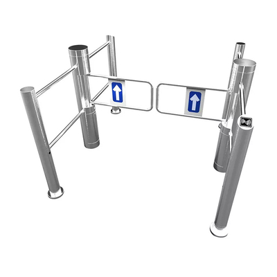 Supermarket Swing Barrier Gate SUS 304 Tabung Silinder Stainless Steel