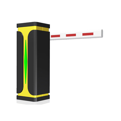 Full Automatic Boom Barrier Gate 24V DC Motor Servo Kecepatan Cepat Warna Hitam Kuning