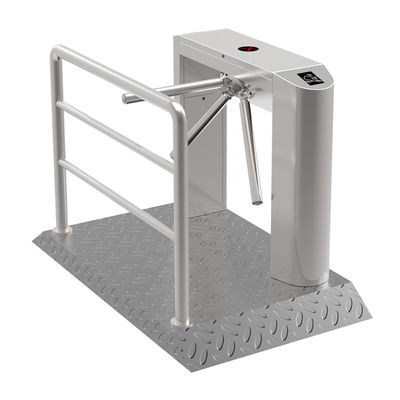RFID Reader Otomatis Tripod Tunrstile Aluminium Base Plate Control Akses Pejalan kaki