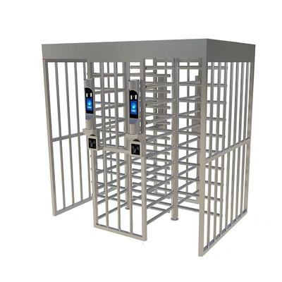 Hotel Akses Control Cross Full Height Turnstile Rainproof Housing Anti-korosi
