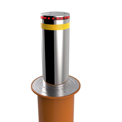 Bollard Keamanan yang Dapat Ditarik 219mm Diameter 600mm Tinggi 6mm Ketebalan