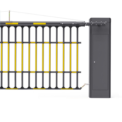 Heavy Duty Speed Adjustable Automatic Airborne Barrier Gate Tinggi 6 Meter Fencing Arm 250W BLDC Motor