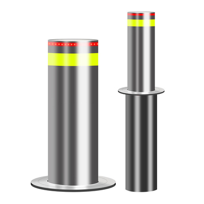 600mm Cylinder Stroke Otomatis Retractable Bollard untuk Perumahan dan 220V Power Supply