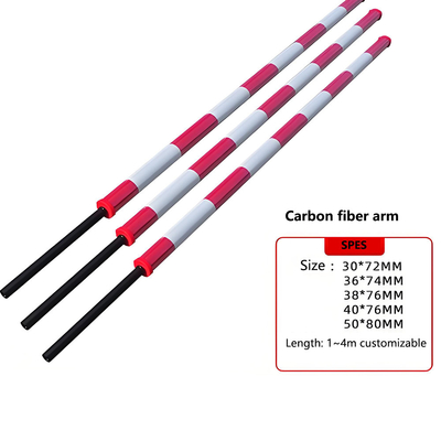 100% Siklus Kerja 1m sampai 4m Panjang Otomatis Boom Barrier Gate Carbon Fiber Round Arm