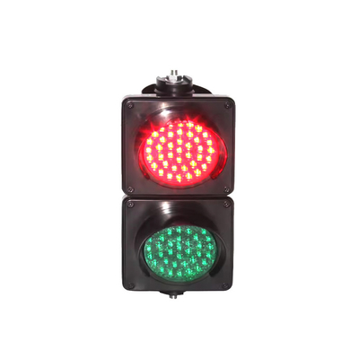 Lampu Lalu Lintas LED PC Material Merah dan Hijau 100mm Ukuran Mini Kecerahan Tinggi AC85V-265V DC12V 24V