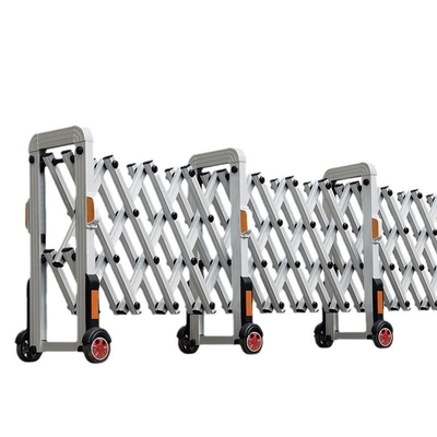 Gerbang Penghalang Jalan Raya yang Dapat Ditarik Dorong-Tarik Manual Baja Tahan Karat Paduan Aluminium untuk Penggunaan di Mal