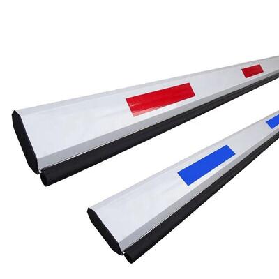 1-6 Meter Smart LED Strip Cahaya Merah/Hijau dan Anti-Kollisi Strip Karet Boom Barrier Arm untuk Gerbang Parkir