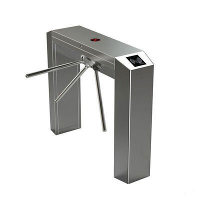 Gerbang Tripod Turnstile Tipe Jembatan dengan Rumah Baja Tahan Karat 304 atau 316 Fungsi Atur Ulang Otomatis dan Panjang Lengan 510mm