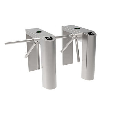 Gerbang Tripod Turnstile Biometrik 40W dengan Lengan 510mm dan Pemindai Wajah untuk Pos Pemeriksaan Stasiun Metro