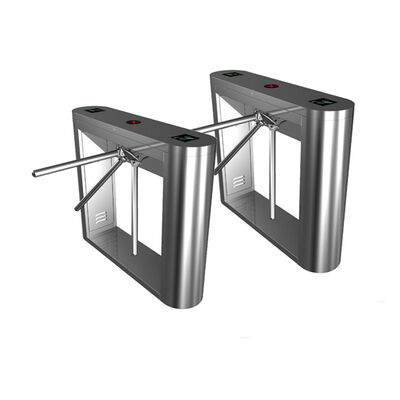 Gerbang Turnstile Tripod Otomatis dengan Panjang Lengan 510mm dan Rumah Baja Rinsing untuk Kontrol Akses Dua Arah