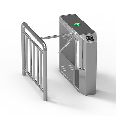 Double Direction QR Scanner Tripod Turnstile Gate dengan 304 Stainless Steel Housing untuk Access Control