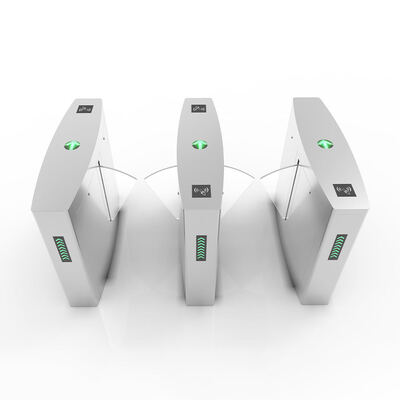 Flap keamanan pintu masuk Gerbang penghalang Turnstile pejalan kaki dengan sensor IR 27cm Panjang Flap dan 1s Waktu pembukaan / penutupan