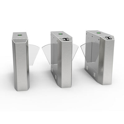 Pintu Penghalang Flap Lebar 600mm Kecepatan Tinggi dengan Kapasitas 30 Orang/Menit dan Konstruksi Baja Tahan Karat 304