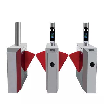 0.2s Waktu Reset 40 Orang/Menit RS485 Gerbang Penghalang Putar Flap Dua Arah