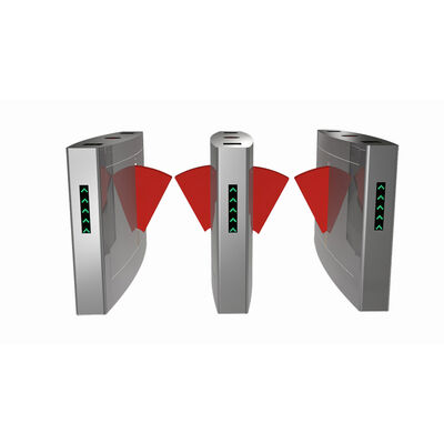 BLDC Motor Flap Gate Turnstile DC24V Sidik Jari Akrilik Bi Directional