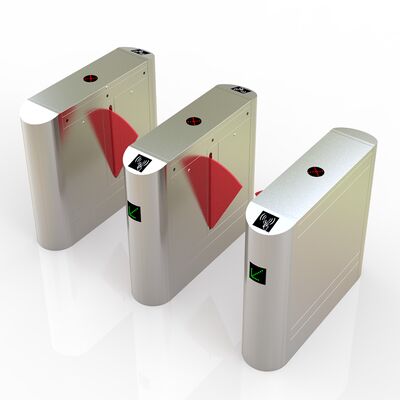 Gerbang Penghalang Flap Pejalan Kaki Motor DC 40W Lebar 550MM Baja Tahan Karat 304 untuk Kontrol Akses