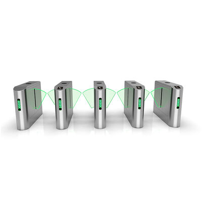 Access Control Glass Flap Turnstile Gate Untuk Pusat Bisnis CBD Office Buliding