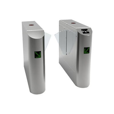 Gerbang Penghalang Flap Baja Tahan Karat 304 DC24V Panjang Lengan 27cm Gerbang Kecepatan untuk Kontrol Akses