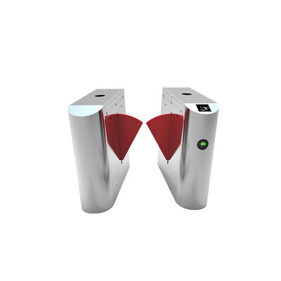 OEM ODM Gerbang Penghalang Flap Cerdas Baja Tahan Karat 304 atau 316 dengan Laju Aliran 30 Orang Per Menit dan Sensor Inframerah Sensitif