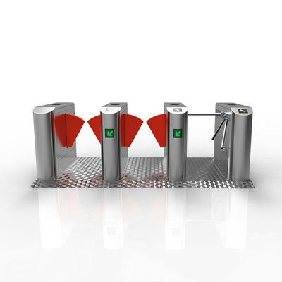 Pintu Putar Penghalang Flap Dua Arah 100W dengan Sayap 260mm untuk Kontrol Akses Metro dan Bandara