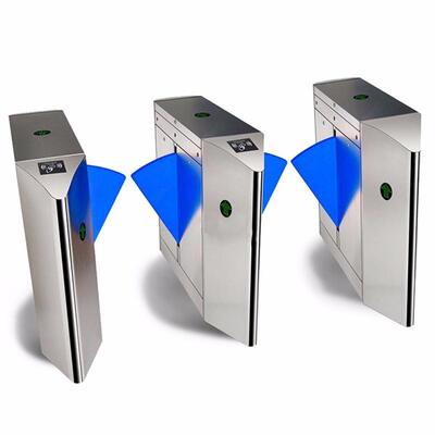 304 stainless steel RS485 Pengakuan wajah Flap Barrier Gate untuk Access Control Turnstile