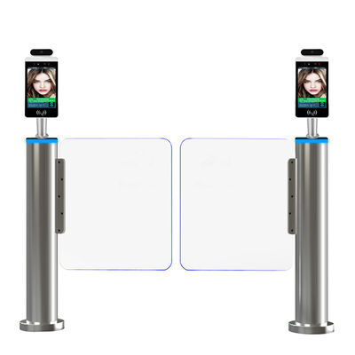 Silinder Swing Barrier Turnstile Tiang Tunggal 304 Stainless Steel Untuk Lobi