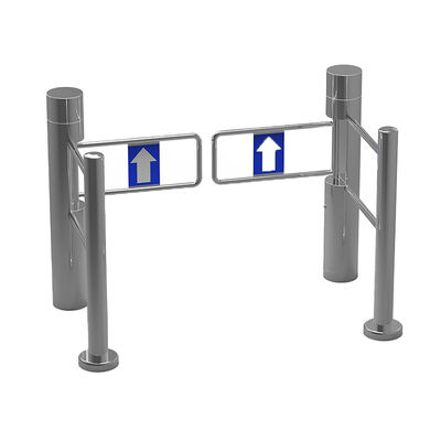 Otomatis BLDC Motor SUS304 Swing Barrier Gate dengan lengan akrilik untuk Kontrol Akses Supermarket