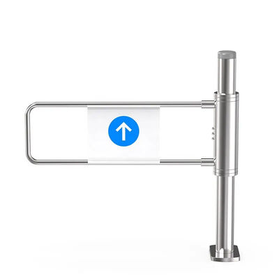 Pinggang Tinggi Tunggal Arah Swing Turnstile Gate dengan Konstruksi 304 Grade Stainless Steel