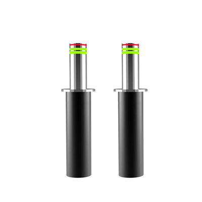 K12 Crash Rated IP68 Waterproof 304 Stainless Steel Otomatis Meningkat Bollards Retractable Hydraulic Bollards