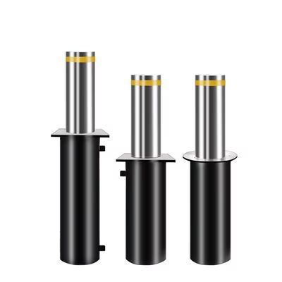 Tiang pembatas otomatis hidrolik 2.2kW diameter 219mm baja tahan karat 304 untuk Pengendalian Akses Keamanan