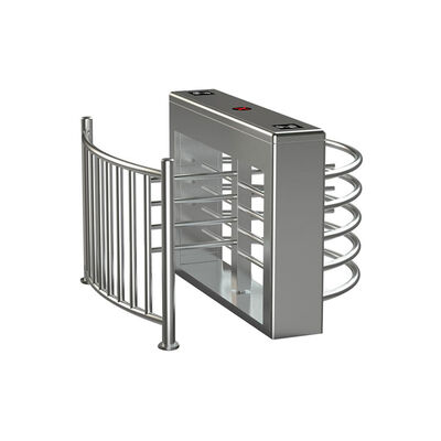 SS304 40W Gerbang Turnstile Tinggi Pinggang dengan 450mm Arm untuk Pengendalian Akses Aman