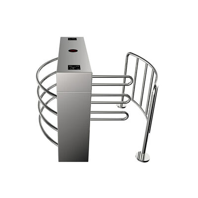 Dua arah Anti Reverse 304 Stainless Steel Half Height Turnstile Gate dengan 30 Orang Per Menit Tingkat Aliran