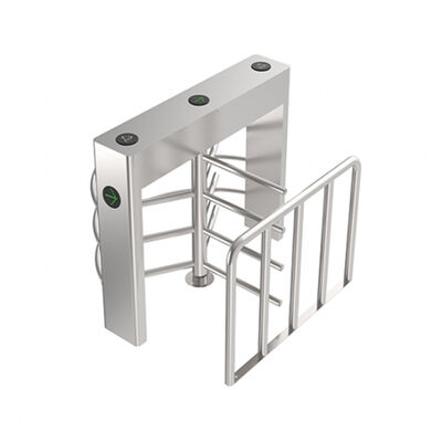 Otomatis Rotary Half Height Turnstile dengan Konstruksi 304 stainless steel dan 30 Orang/Menit Pass Speed dengan remote control