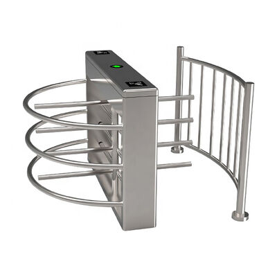 Gerbang Turnstile Setengah Tinggi 30W SS304 dengan Kontrol 24V untuk Sistem Kontrol Akses