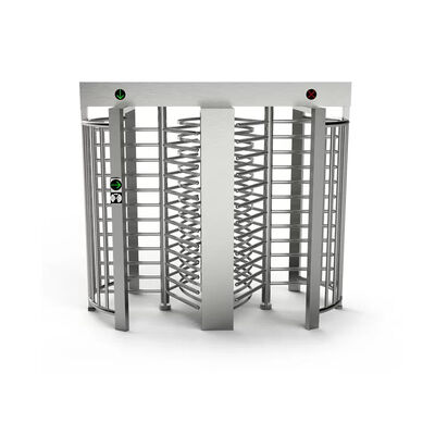 304 stainless steel full height turnstile dengan jalur ganda dan fungsi reset otomatis untuk kontrol akses