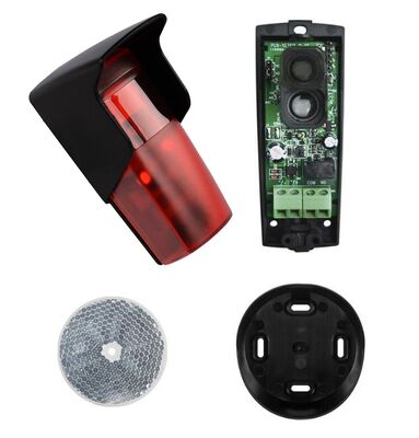 Polarized Reflective Infrared Photocell Beam dengan rentang deteksi 15M dan waktu reaksi 30mS untuk keamanan pintu garasi