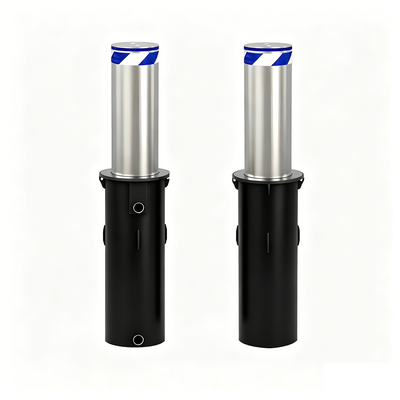 Bollard pendakian hidraulik otomatis dengan IP68 Waterproof 600mm Tinggi dan ketahanan dampak 30 ton