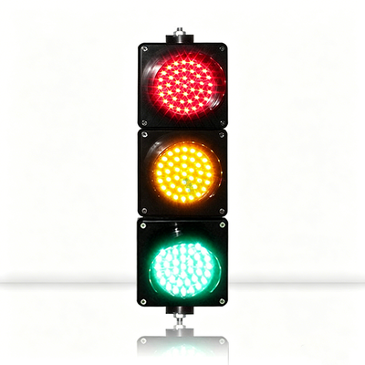 Indikasi Cerdas Keselamatan Jalan Sinyal Lalu Lintas LED Lensa Berwarna 100mm dengan Masa Pakai LED 100000 Jam dan Bahan Cangkang PC