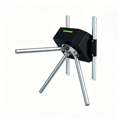 24V DC Power Slim Smart Tripod Turnstile dengan 304 stainless steel dan lebar jalur 550mm untuk transportasi umum