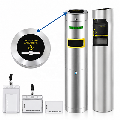 304 Stainless Steel RFID Card Collector dengan Kapasitas 280 Card dan Door Opening Motion Sensor untuk Gym Access Control