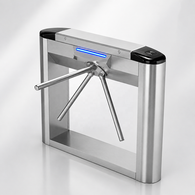 180mm Desain Slim Bi-directional Tripod Turnstile Gate dengan indikator LED dan 304 stainless steel untuk pengendalian akses pejalan kaki