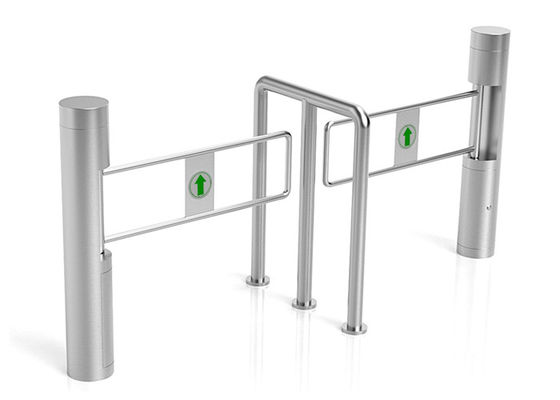 SS304 Pedestrian Swing Gate dengan lebar 1500mm dan anti Tailgating untuk akses kursi roda