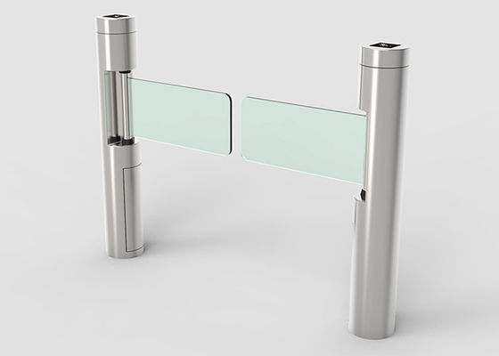SS304 Cabinet Swing Barrier Gate dengan DC Brushless Motor dan 730mm Arm untuk Access Control